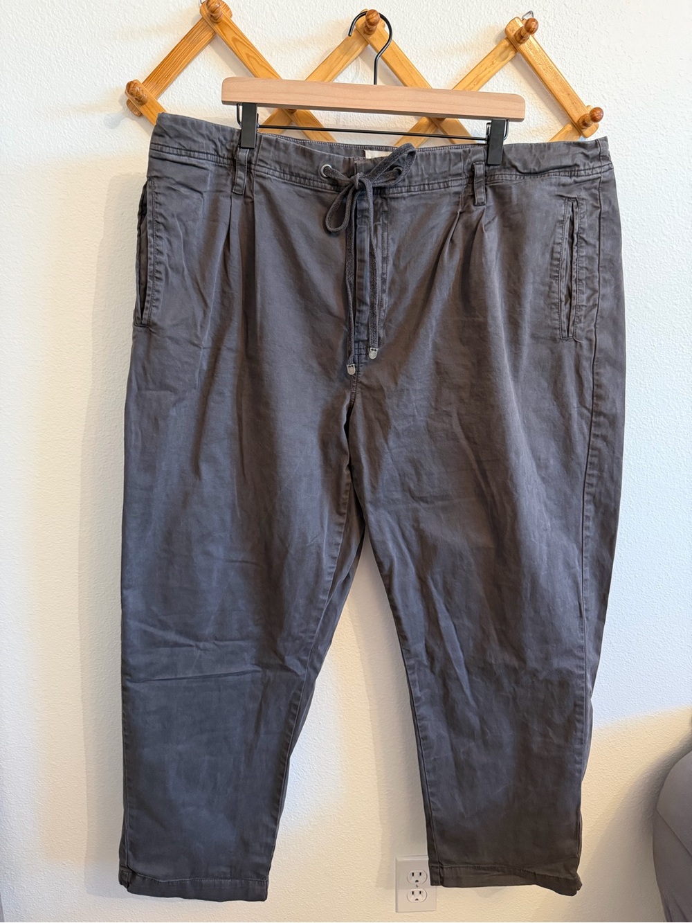 Anthropologie Brown Drawstring Pants Size 2X Relaxed Fit